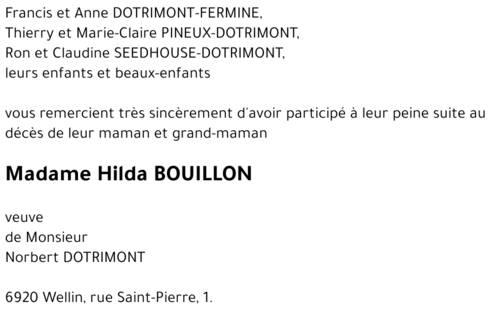 Hilda BOUILLON