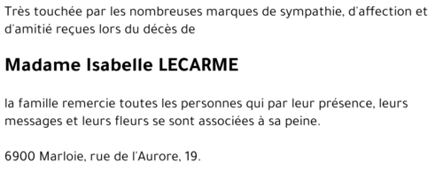 Isabelle LECARME