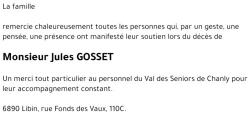 Jules GOSSET