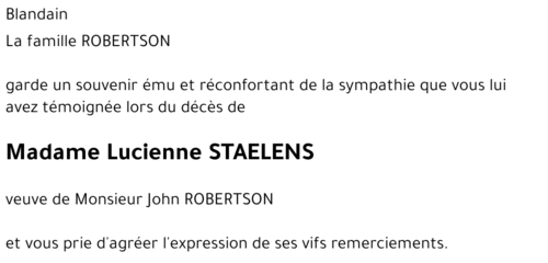 Lucienne STAELENS