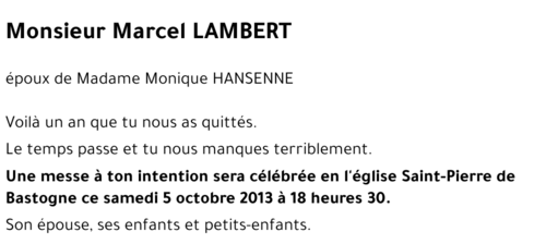 Marcel LAMBERT