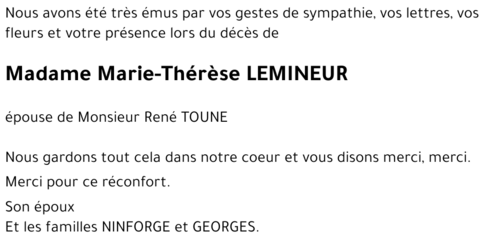 Marie-Thérèse LEMINEUR