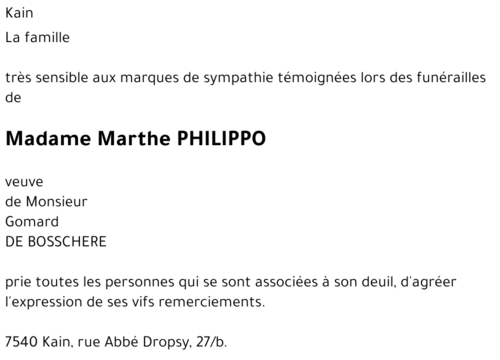 Marthe PHILIPPO