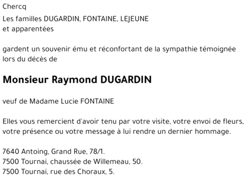 Raymond DUGARDIN