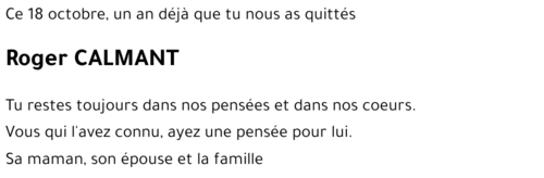 Roger CALMANT