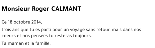Roger CALMANT