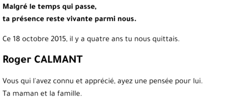 Roger CALMANT