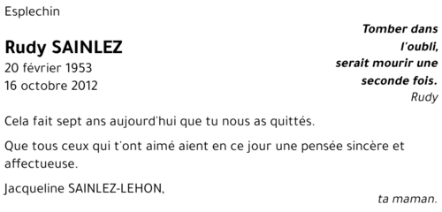 Rudolph SAINLEZ