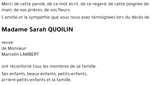 Sarah QUOILIN