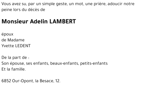 Adelin LAMBERT