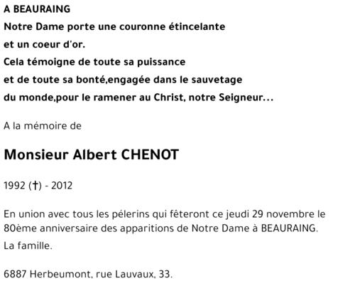 Albert CHENOT