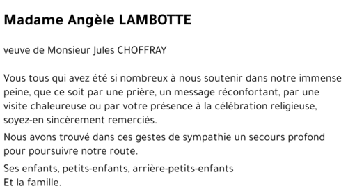 Angèle LAMBOTTE