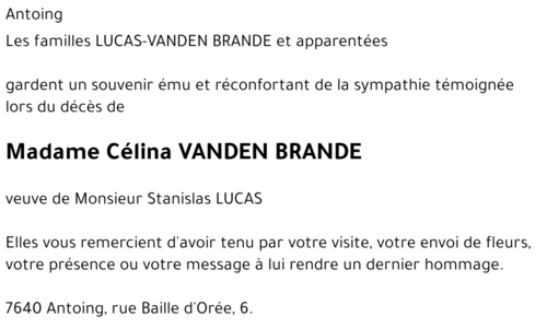 Célina VANDEN BRANDE