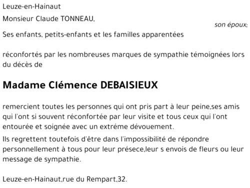 Clémence DEBAISIEUX