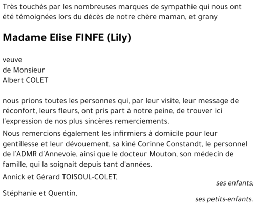 Elise FINFE (Lily)