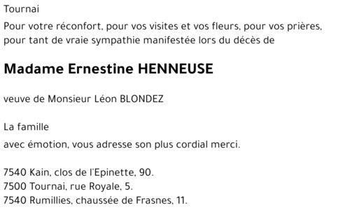 Ernestine HENNEUSE