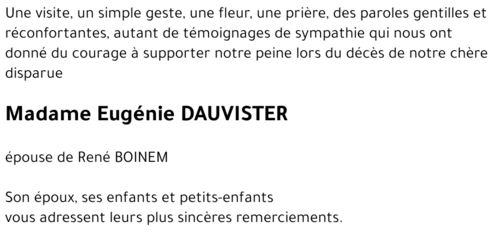 Eugénie DAUVISTER