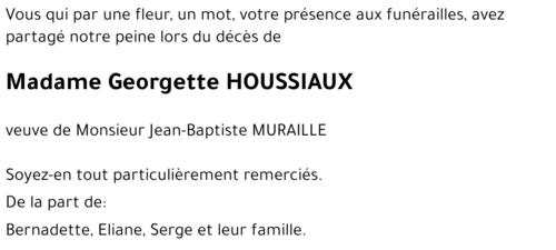 Georgette HOUSSIAUX