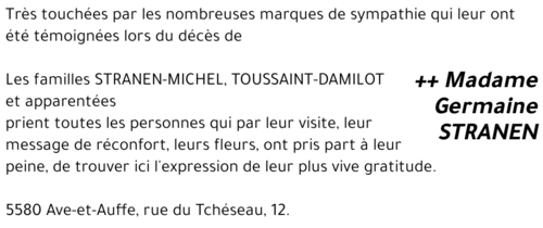 Germaine STRANEN