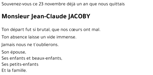 Jacoby jean-claude