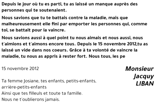 Jacquy LIBAN
