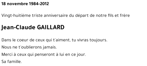 Jean-Claude GAILLARD