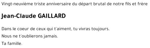 Jean-Claude GAILLARD