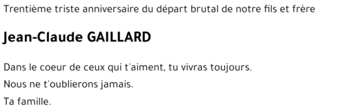 Jean-Claude GAILLARD