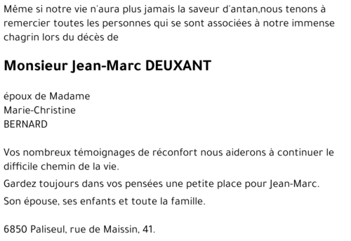 Jean-Marc DEUXANT