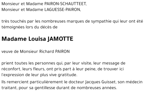 Louisa JAMOTTE