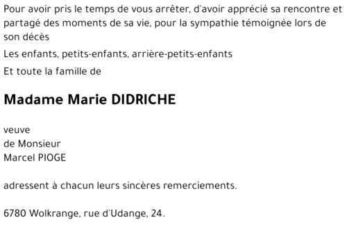 Marie DIDRICHE
