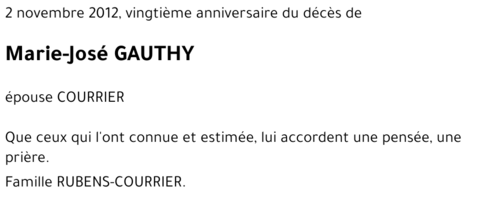 Marie-José GAUTHY