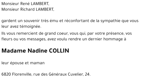Nadine COLLIN