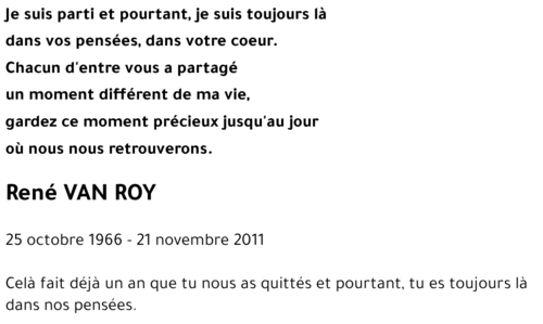 René VAN ROY