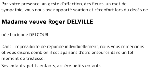 veuve Roger DELVILLE