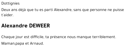Alexandre DEWEER