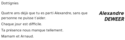 Alexandre DEWEER