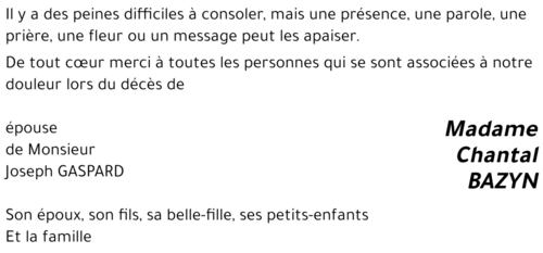 Chantal BAZYN