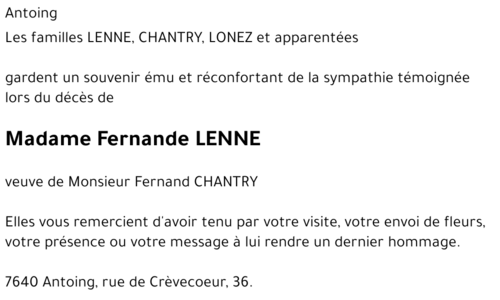 Fernande LENNE