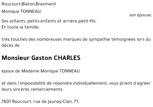 Gaston CHARLES