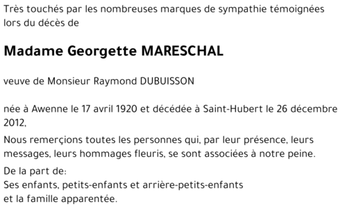 Georgette MARESCHAL