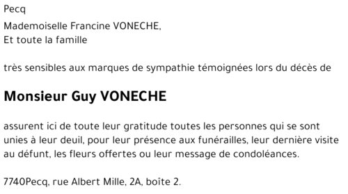 Guy VONECHE