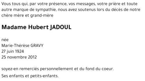 Hubert JADOUL