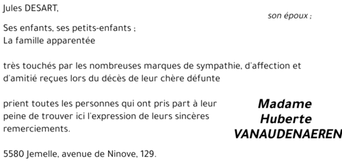 Huberte VANAUDENAEREN