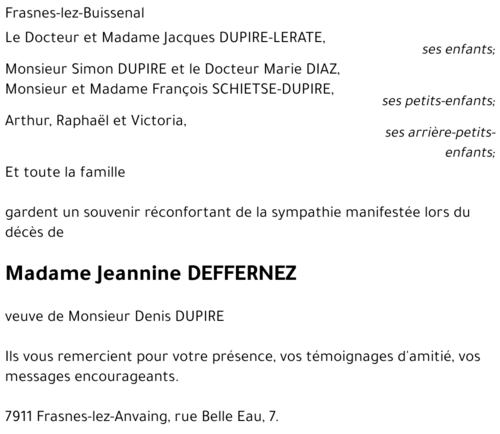 Jeannine DEFFERNEZ