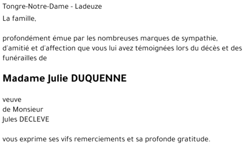 Julie DUQUENNE