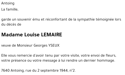 Louise LEMAIRE