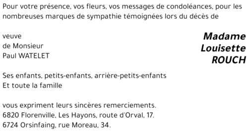Louisette ROUCH