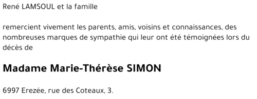 Marie-Thérèse SIMON