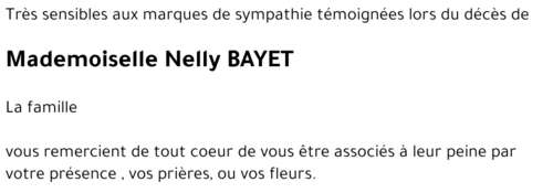 Nelly BAYET